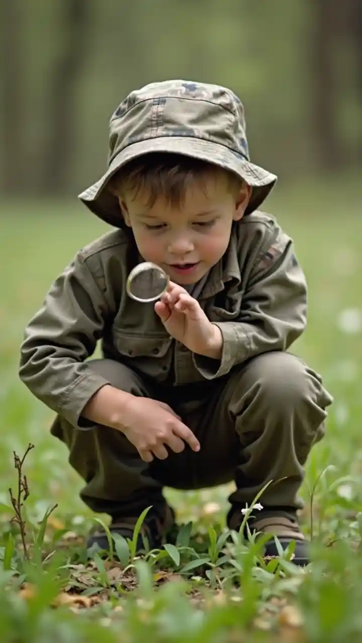 Nature Exploration Young Boy