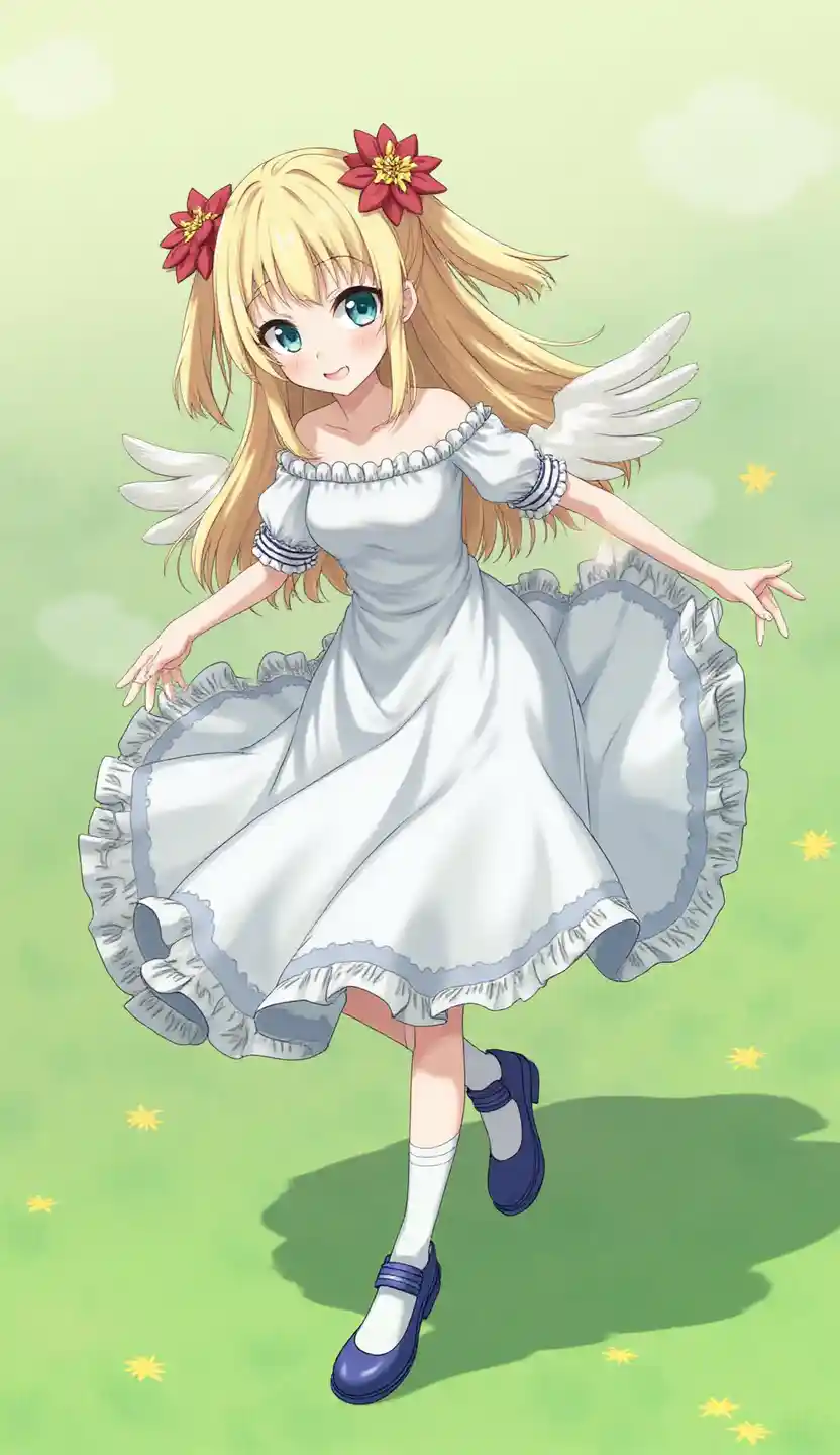 Msichana Mwenye Mabawa ya Maua