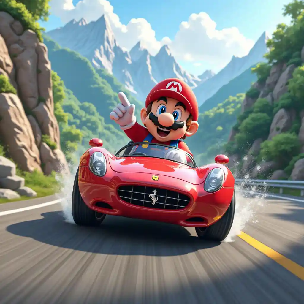 Mario's Ferrari Run