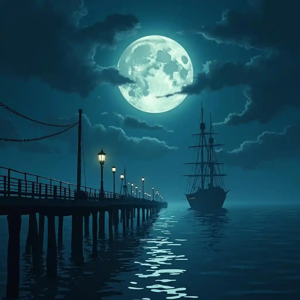 Ghostly Moon Pier