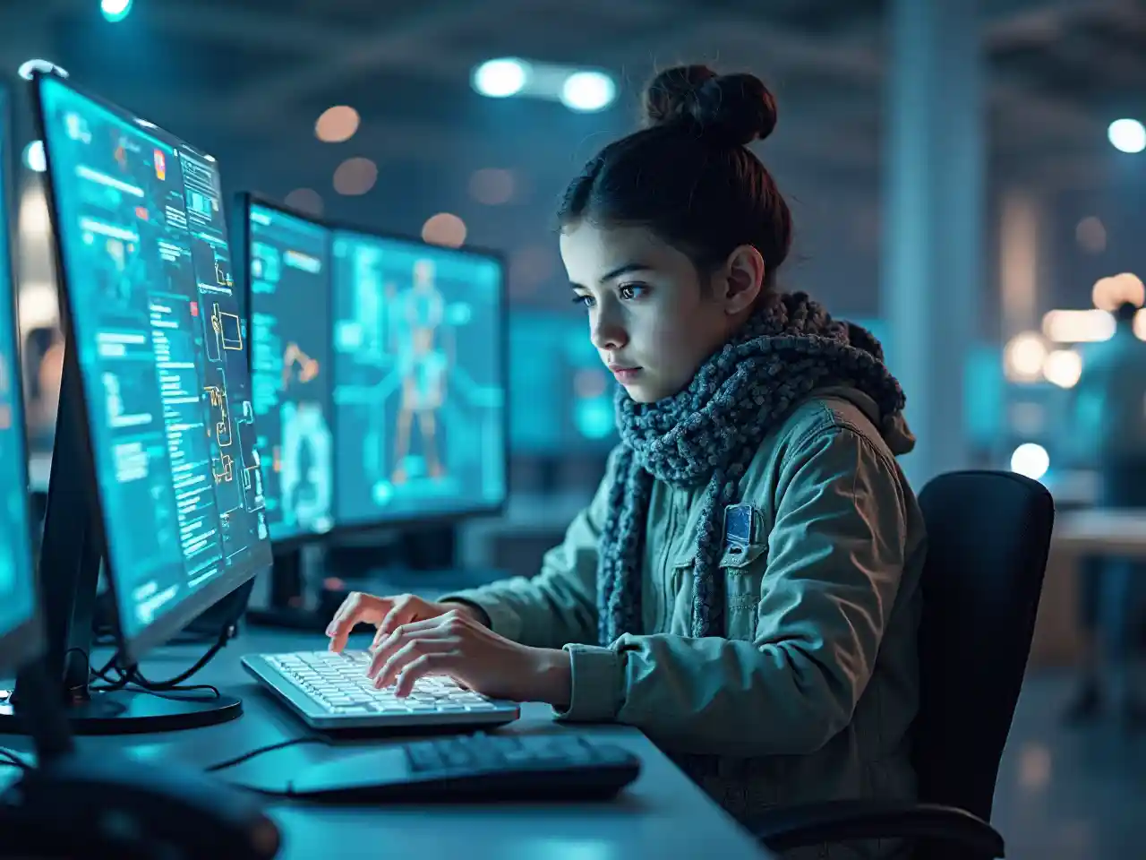 Girl Coding trò chơi tương lai