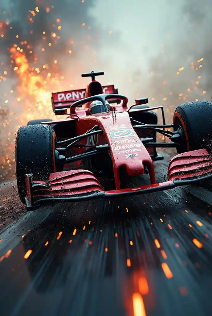 F1 Crash Scene