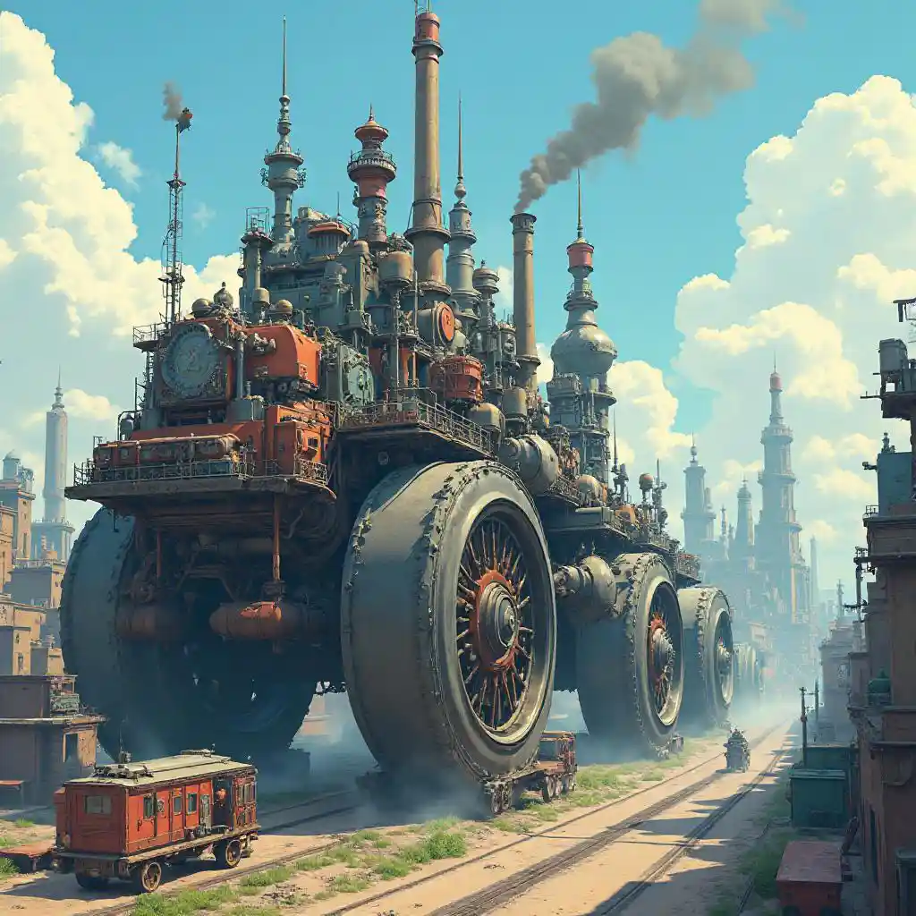 Mecha-Steampunk City