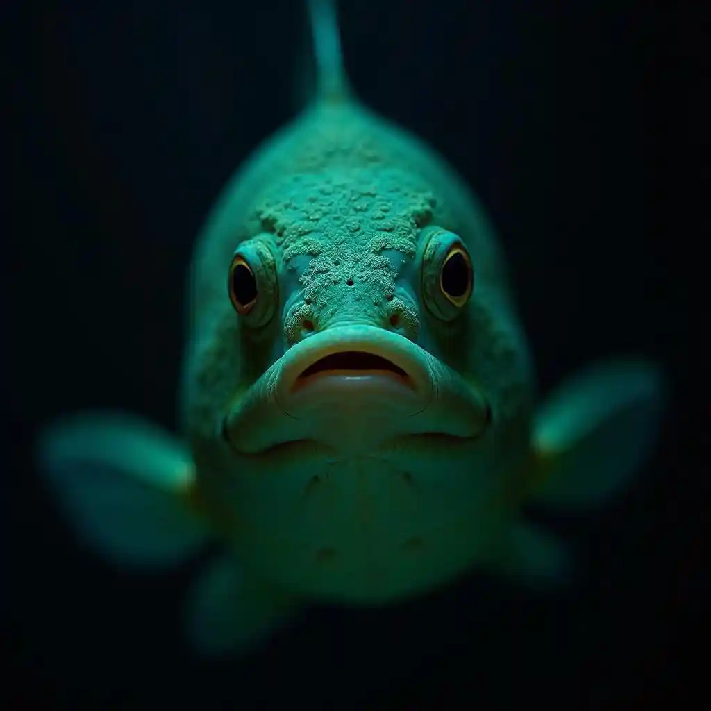 Рыба зеленого цвета