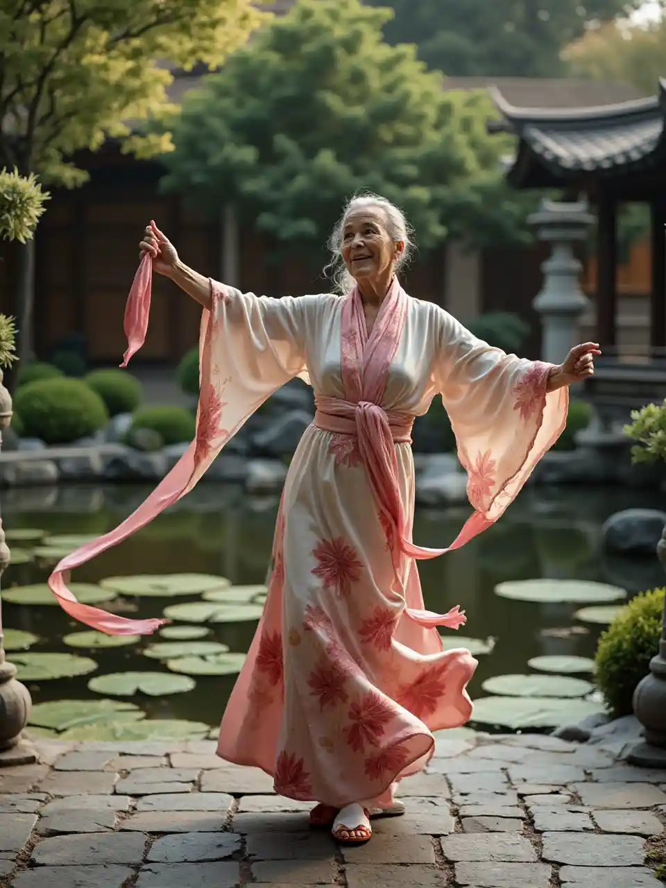 Kucheza Katika Bustani ya Lotusi