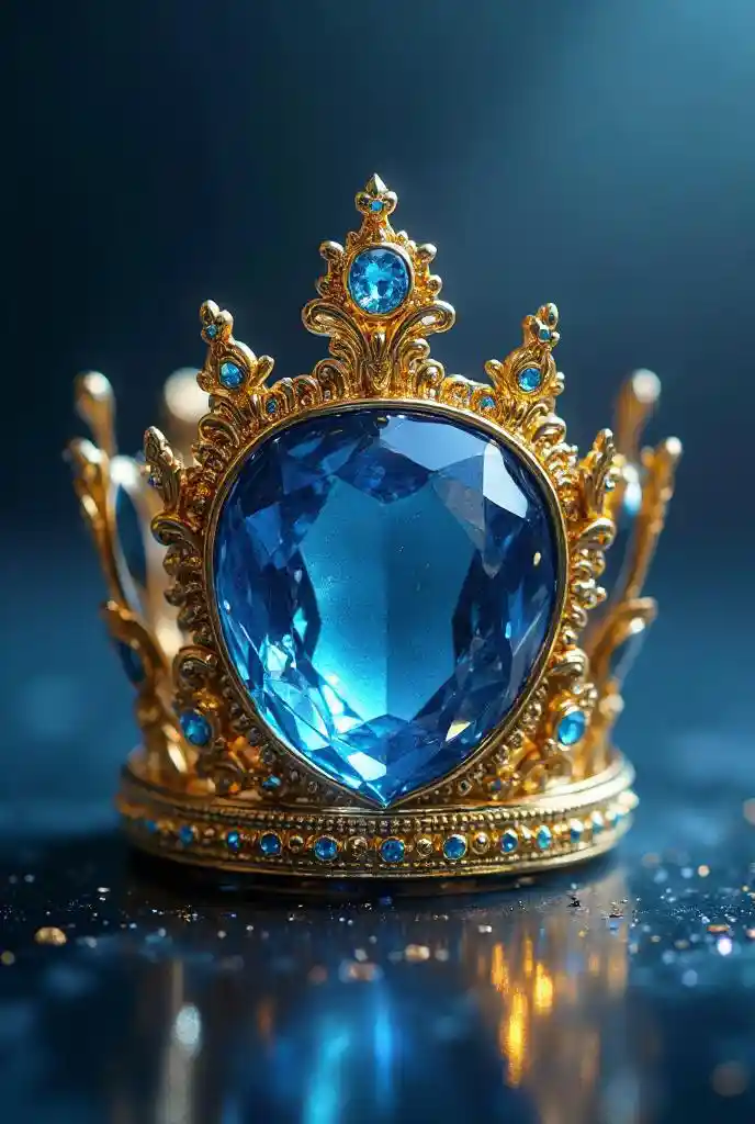 Blue Gem Crown Art