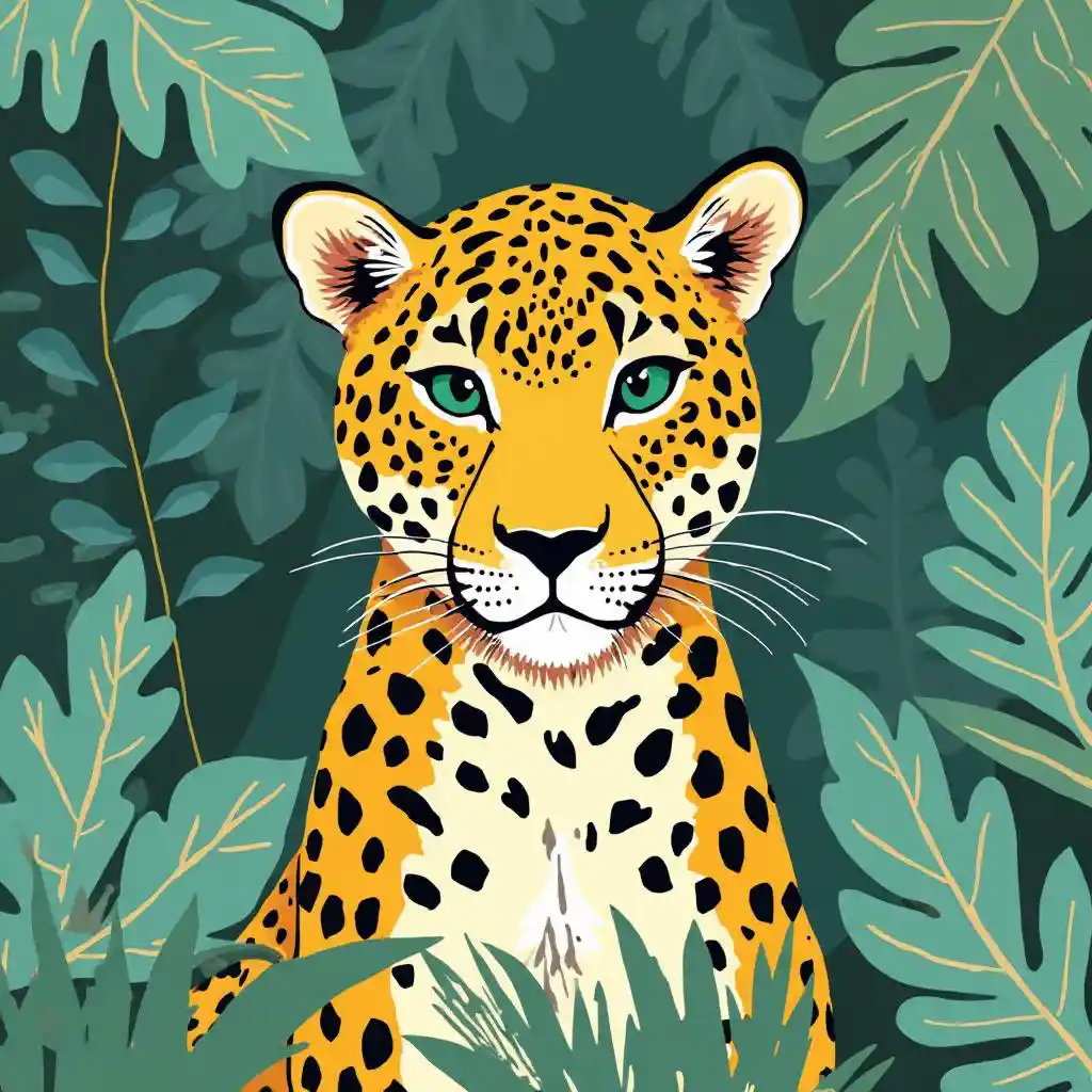 Leopard Jungle Art