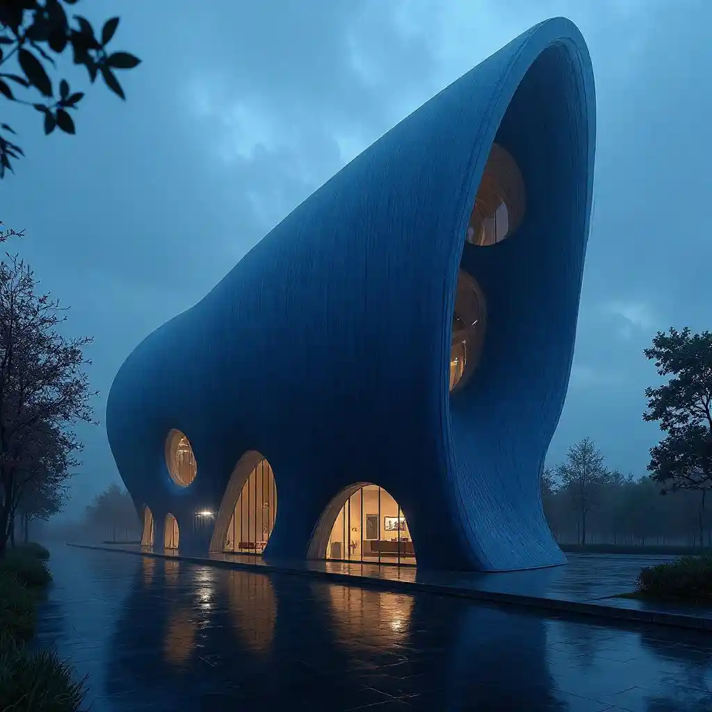 Futuristic Night Architecture