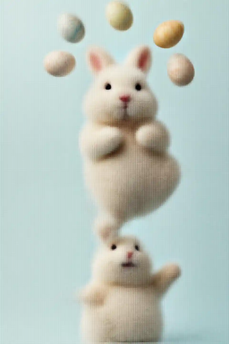 Easter Bunny Juggling