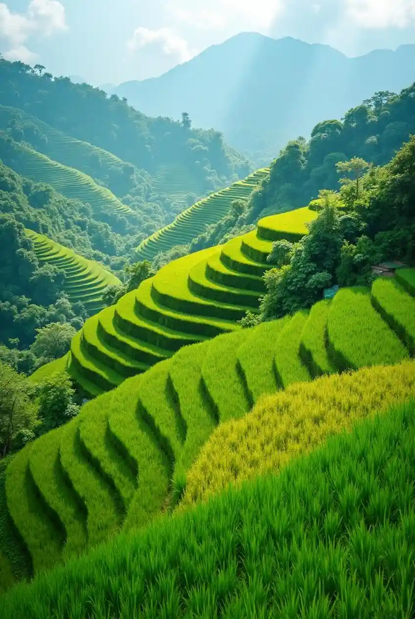 Rice fields heaven