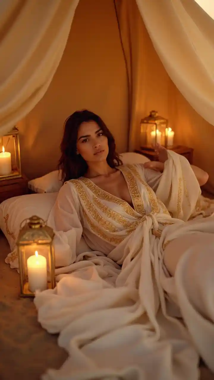 Elegant Woman Desert Glow