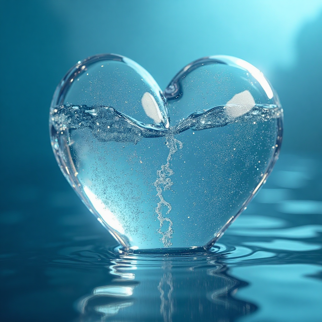 Et hjerte, der slår, og som viser naturens kærlighed og tilknytning til  livet, image size:1024x1024